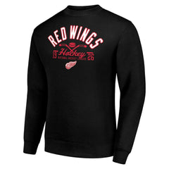 Detroit Red Wings Starter Stick And Puck Logo Fleece Pullover Sweatshirt - Black - NHL 202215869