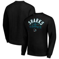 San Jose Sharks Starter Stick And Puck Logo Fleece Pullover Sweatshirt - Black - NHL 202215874