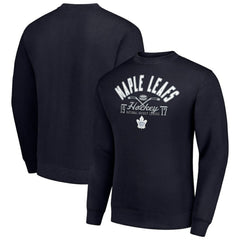 Toronto Maple Leafs Starter Stick And Puck Logo Fleece Pullover Sweatshirt - Navy - NHL 202215877