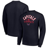 Washington Capitals Starter Stick And Puck Logo Fleece Pullover Sweatshirt - Navy - NHL 202215881