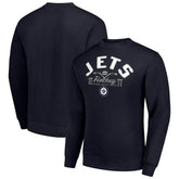 Winnipeg Jets Starter Stick And Puck Logo Fleece Pullover Sweatshirt - Navy - NHL 202215884