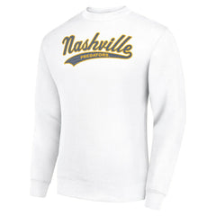 Nashville Predators Starter Tailsweep City Pullover Sweatshirt - White - NHL 202215932