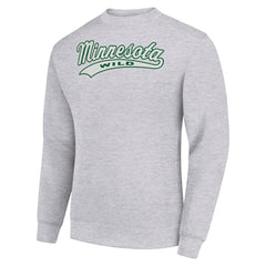 Minnesota Wild Starter Tailsweep City Pullover Sweatshirt - Heather Gray - NHL 202215941