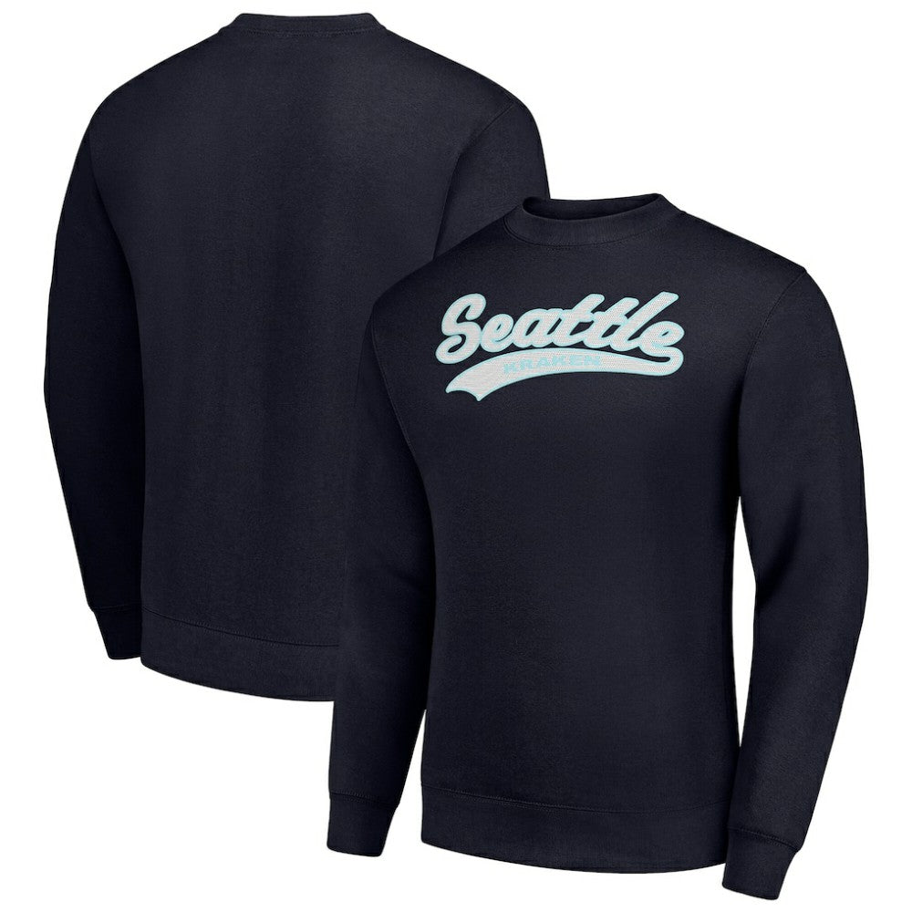Seattle Kraken Starter Tailsweep City Pullover Sweatshirt - Navy - NHL 202215983