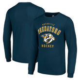 Nashville Predators Starter Logo Long Sleeve T-Shirt - Navy - NHL 202216208