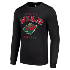 Minnesota Wild Starter Logo Long Sleeve T-Shirt - Black - NHL 202216218