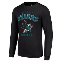 San Jose Sharks Starter Logo Long Sleeve T-Shirt - Black - NHL 202216232