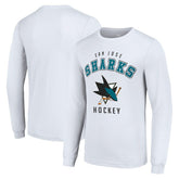 San Jose Sharks Starter Logo Long Sleeve T-Shirt - White - NHL 202216250