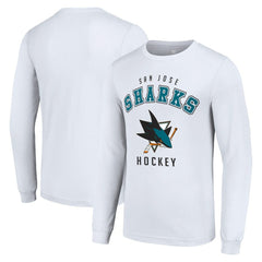 San Jose Sharks Starter Logo Long Sleeve T-Shirt - White - NHL 202216250