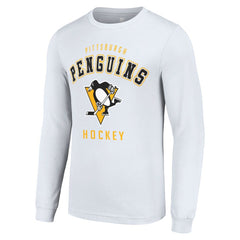 Pittsburgh Penguins Starter Logo Long Sleeve T-Shirt - White - NHL 202216255