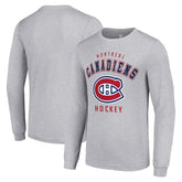 Montreal Canadiens Starter Logo Long Sleeve T-Shirt - Heather Gray - NHL 202216273
