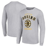 Boston Bruins Starter Logo Long Sleeve T-Shirt - Heather Gray - NHL 202216275