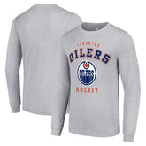Edmonton Oilers Starter Logo Long Sleeve T-Shirt - Heather Gray - NHL 202216284