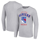 New York Rangers Starter Logo Long Sleeve T-Shirt - Heather Gray - NHL 202216292