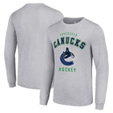 Vancouver Canucks Starter Logo Long Sleeve T-Shirt - Heather Gray - NHL 202216302