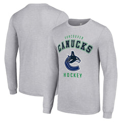 Vancouver Canucks Starter Logo Long Sleeve T-Shirt - Heather Gray - NHL 202216302