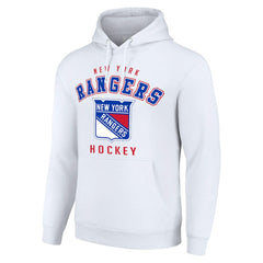 New York Rangers Starter Logo Pullover Hoodie - White - NHL 202216313