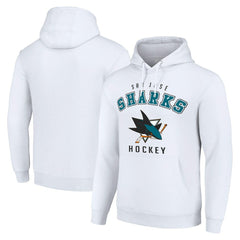 San Jose Sharks Starter Logo Pullover Hoodie - White - NHL 202216318