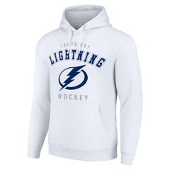 Tampa Bay Lightning Starter Logo Pullover Hoodie - White - NHL 202216319