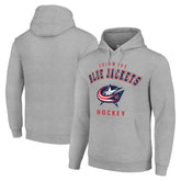 Columbus Blue Jackets Starter Logo Pullover Hoodie - Heather Gray - NHL 202216333