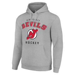 New Jersey Devils Starter Logo Pullover Hoodie - Heather Gray - NHL 202216345
