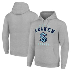 Seattle Kraken Starter Logo Pullover Hoodie - Heather Gray - NHL 202216347