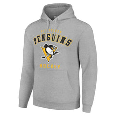 Pittsburgh Penguins Starter Logo Pullover Hoodie - Heather Gray - NHL 202216351