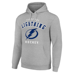 Tampa Bay Lightning Starter Logo Pullover Hoodie - Heather Gray - NHL 202216365