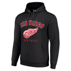 Detroit Red Wings Starter Logo Pullover Hoodie - Black - NHL 202216368