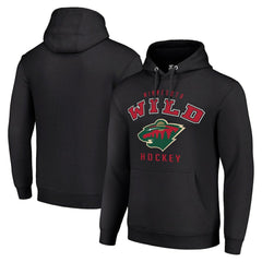 Minnesota Wild Starter Logo Pullover Hoodie - Black - NHL 202216372
