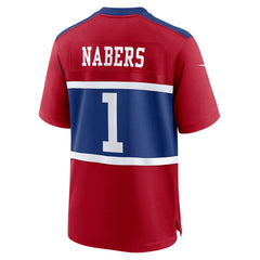 Nike Malik Nabers New York Giants Alternate Game Jersey Century Red