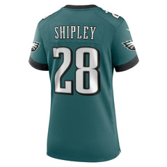 Nike Will Shipley Philadelphia Eagles Women's Team Game Jersey Midnight Green
