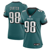 Nike Jalen Carter Philadelphia Eagles Women's Team Game Jersey Midnight Green