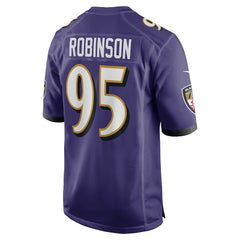 Nike Tavius Robinson Baltimore Ravens Team Game Jersey Purple