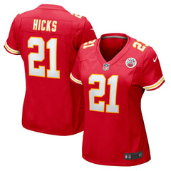 Nike Jaden Hicks Kansas City Chiefs Women's Game Jersey Red