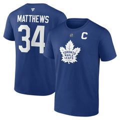Auston Matthews Toronto Maple Leafs Fanatics Authentic Stack Name & Number T-Shirt - Blue - NHL 202221424