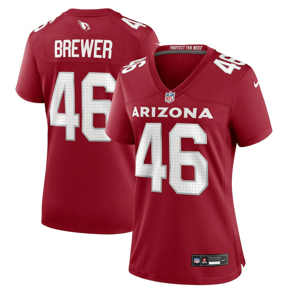 Nike Aaron Brewer Arizona Cardinals Women's Game Jersey Cardinal