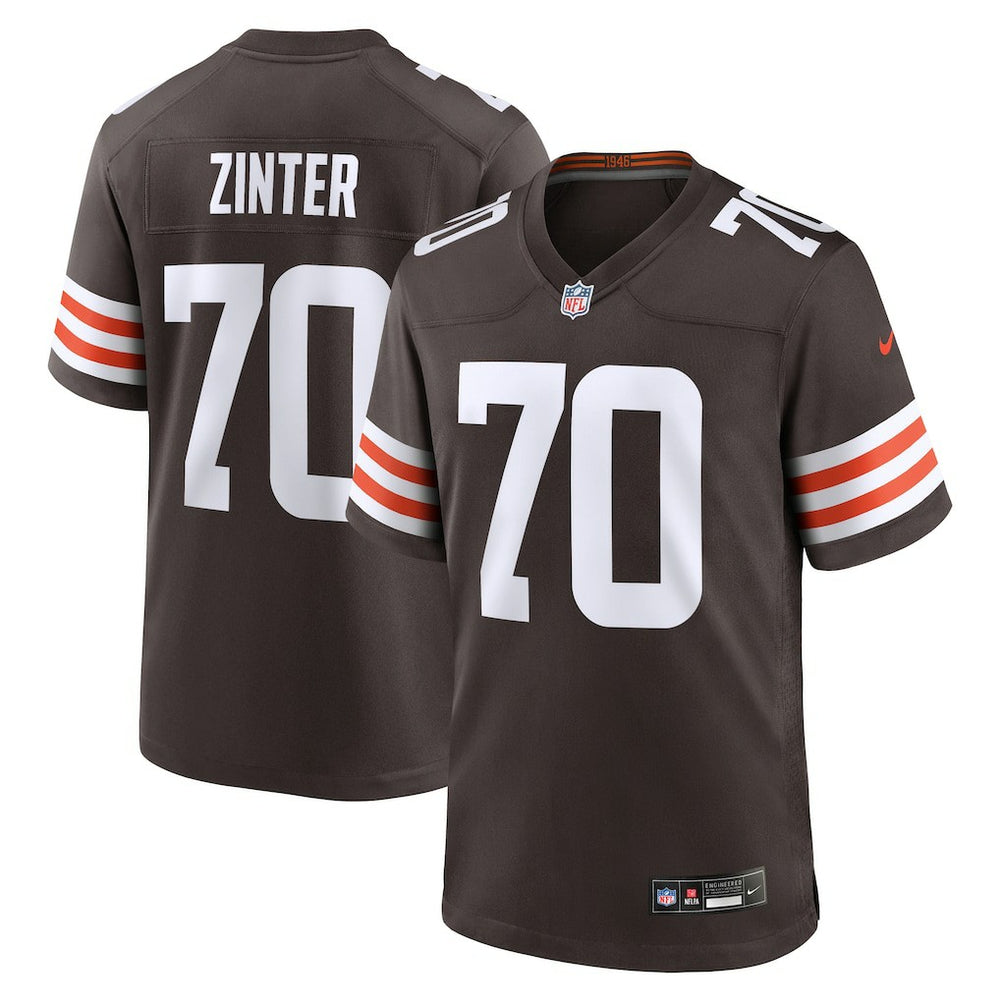 Nike Zak Zinter Cleveland Browns Team Game Jersey Brown