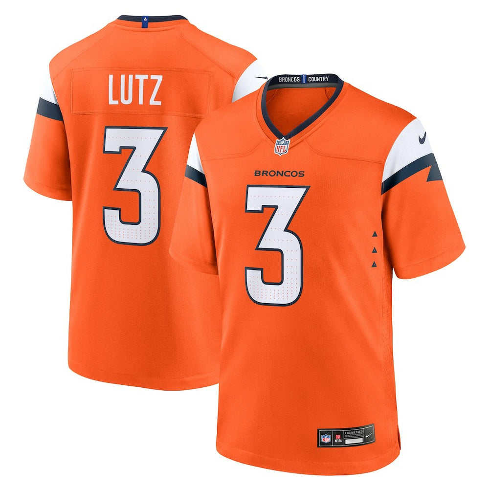 Nike Wil Lutz Denver Broncos Team Game Jersey Orange