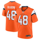 Nike Mitchell Fraboni Denver Broncos Team Game Jersey Orange