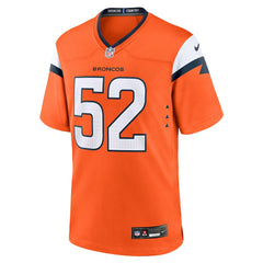 Nike Jonah Elliss Denver Broncos Team Game Jersey Orange