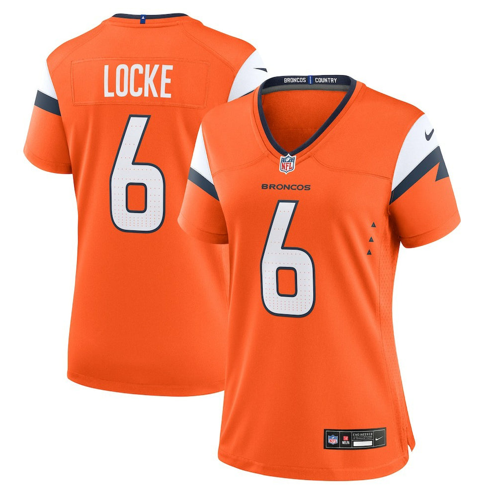 Nike P.J. Locke Denver Broncos Women's Team Game Jersey Orange