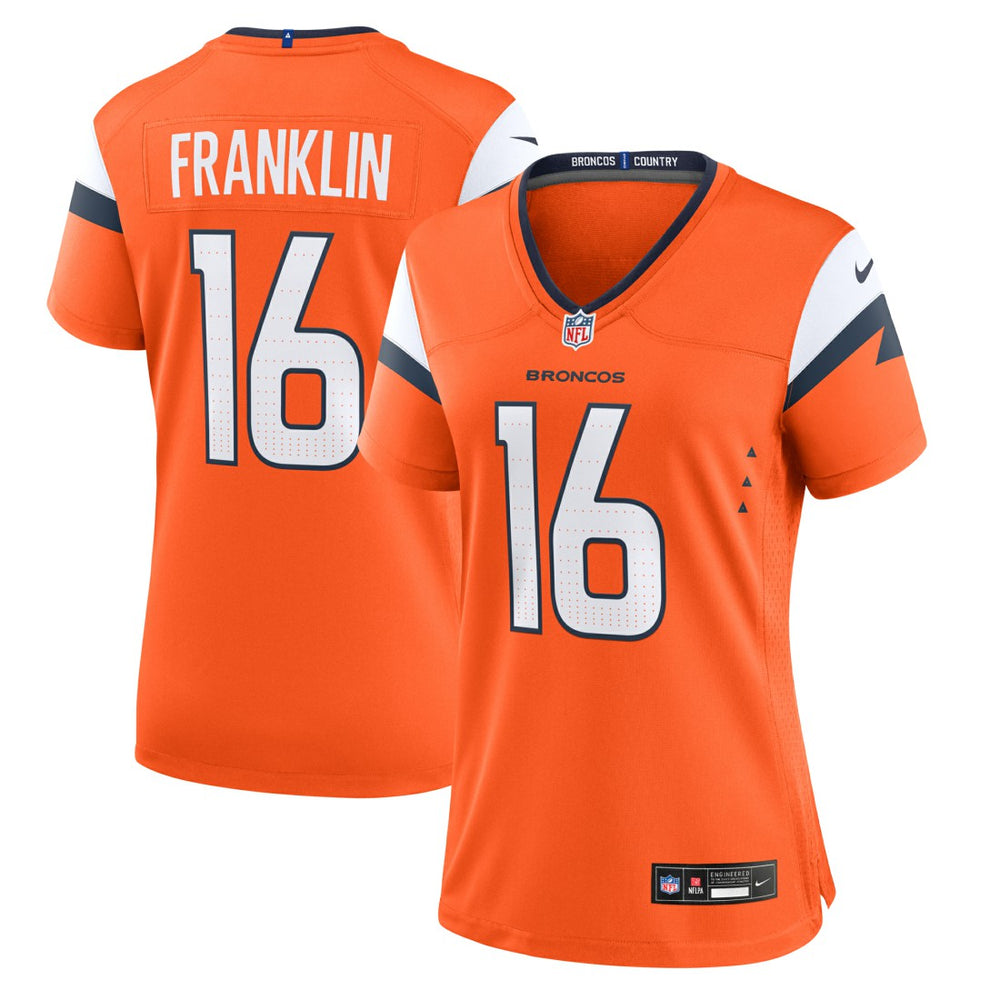 Nike Troy Franklin Denver Broncos Women's Team Game Jersey Orange
