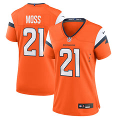 Nike Riley Moss Denver Broncos Women's Team Game Jersey Orange