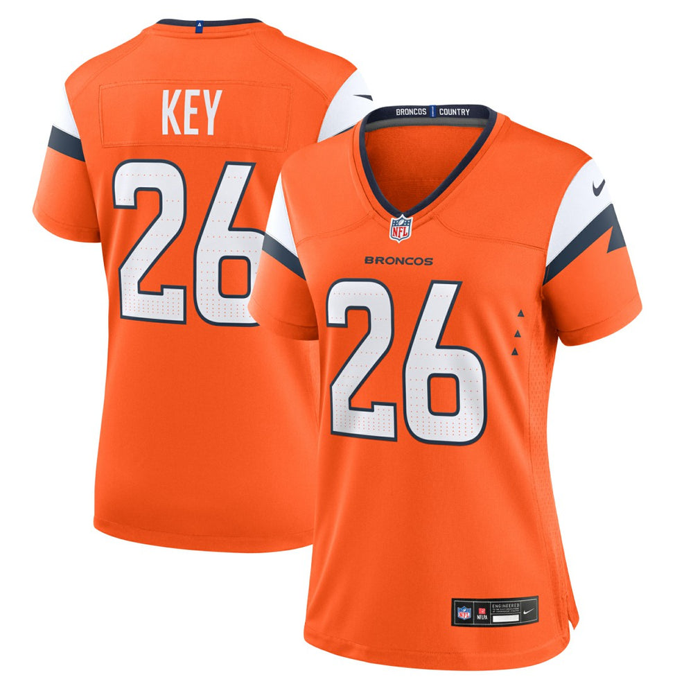 Nike Devon Key Denver Broncos Women's Team Game Jersey Orange
