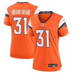 Nike Kris Abrams-Draine Denver Broncos Women's Team Game Jersey Orange