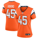 Nike Nate Adkins Denver Broncos Women's Team Game Jersey Orange