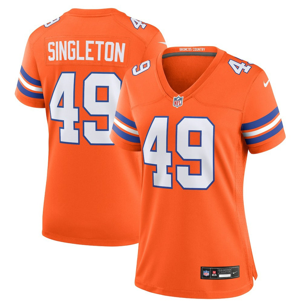 Nike Alex Singleton Denver Broncos Women's Alternate Game Jersey Orange