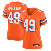 Nike Alex Singleton Denver Broncos Women's Alternate Game Jersey Orange