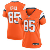 Nike Lucas Krull Denver Broncos Women's Team Game Jersey Orange